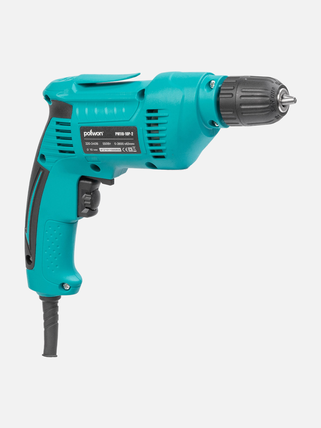 Дрель электрическая Pollwon (PW110-10P-2, 550 Вт)