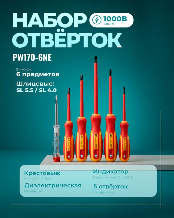Отвертка PW170-6NE